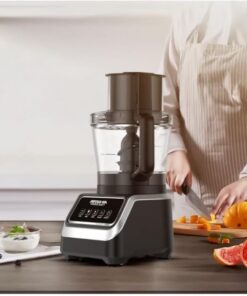 ارشيا محضر طعام 10 في 1 انش ستانلس ستيل 1000 واط بلاستيك وستانلس FP050-3327 أسود