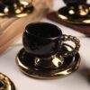 طقم قهوة اسود يد بابلز ١٢ قطعة